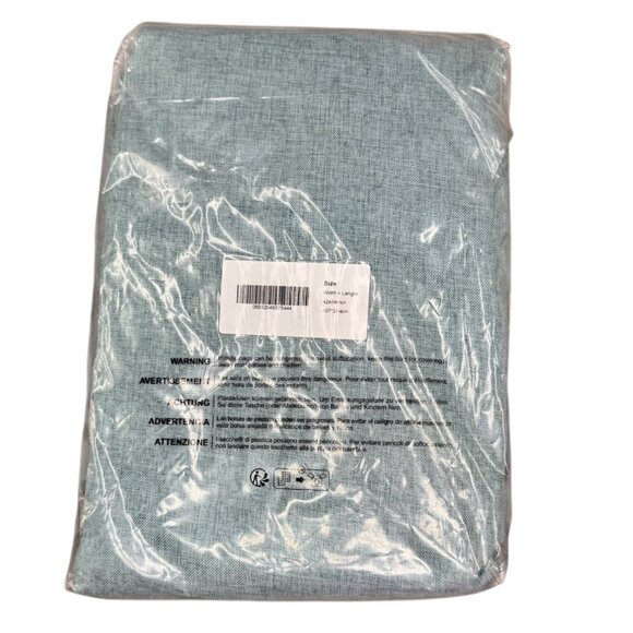 Deconovo Curtain Panel Set of 2 Teal 42"W x 84"H Ring Eyelet - Picture 2 of 10